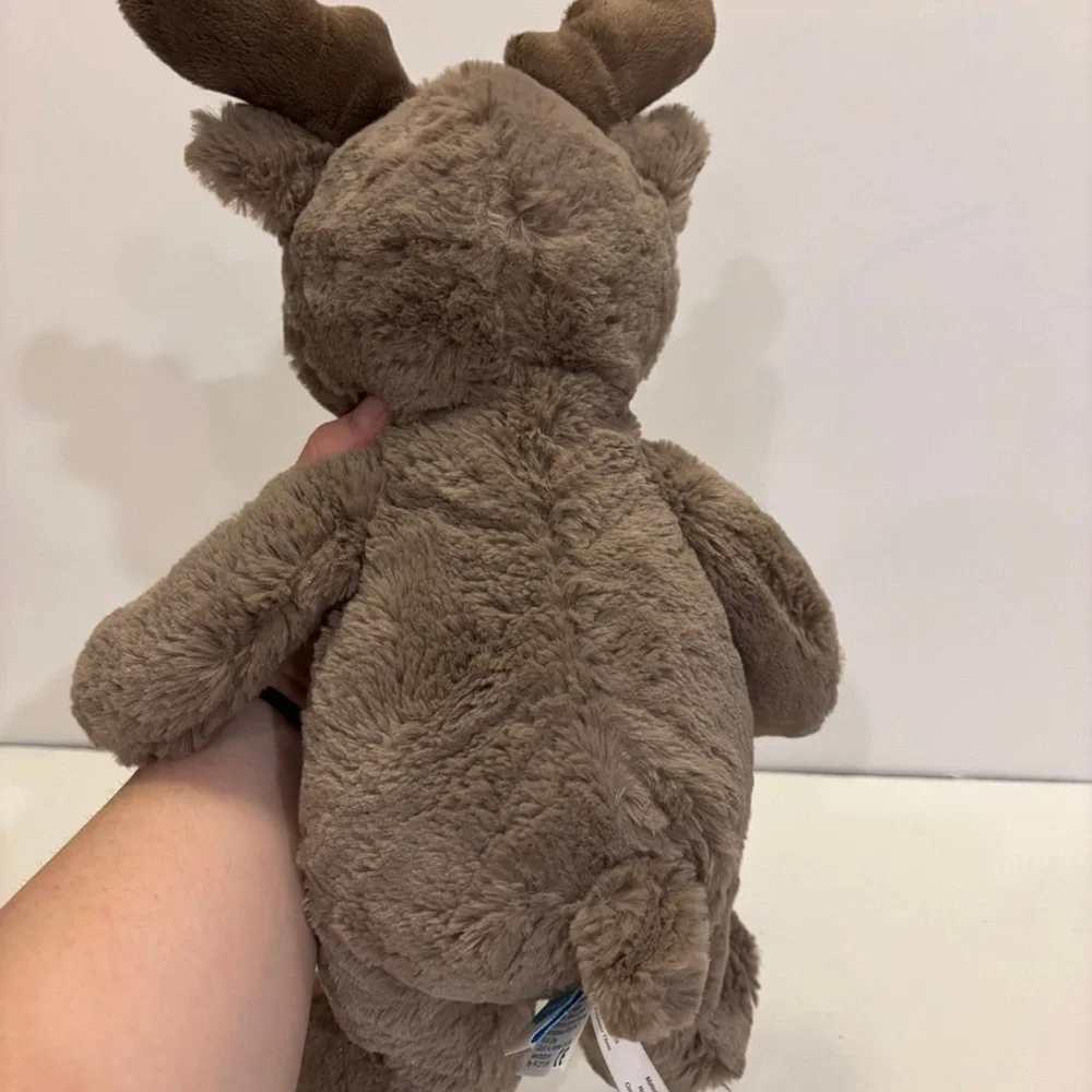 Cloud B Plush Brown Moose Holiday Plaid Soft Stuffed Dreamy Hugginz